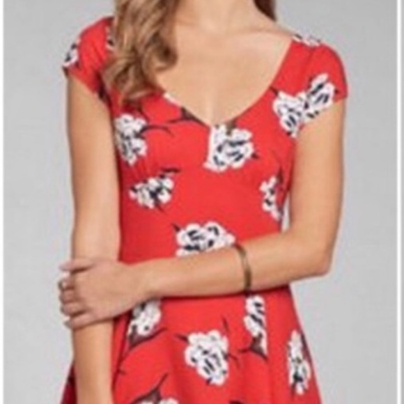 Abercrombie & Fitch Floral Skater Lydia Martin Babydoll Fit & Flare Dress Sz XS - Picture 2 of 8